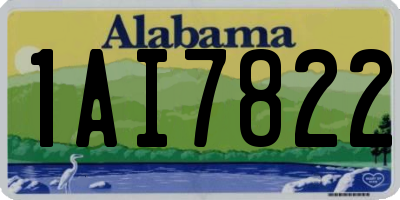AL license plate 1AI7822