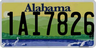 AL license plate 1AI7826
