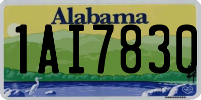 AL license plate 1AI7830
