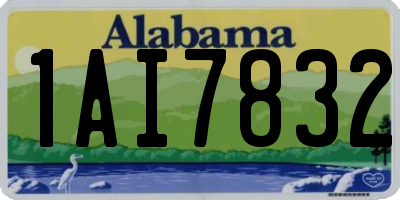 AL license plate 1AI7832