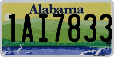 AL license plate 1AI7833