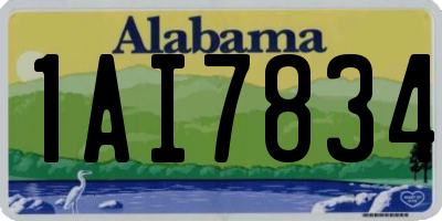 AL license plate 1AI7834