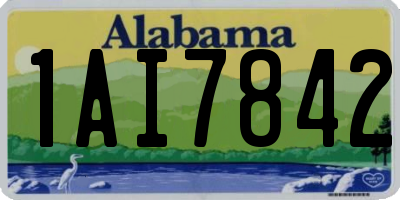 AL license plate 1AI7842