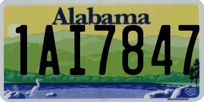 AL license plate 1AI7847