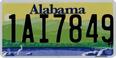 AL license plate 1AI7849