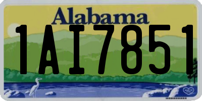 AL license plate 1AI7851