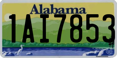 AL license plate 1AI7853