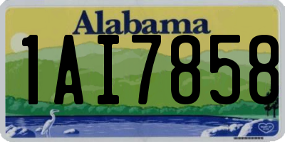 AL license plate 1AI7858