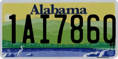 AL license plate 1AI7860
