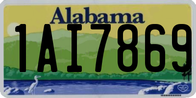 AL license plate 1AI7869