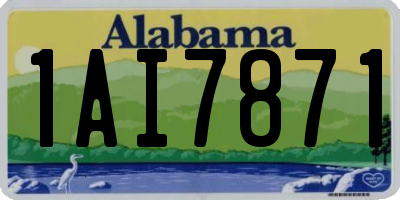 AL license plate 1AI7871