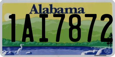 AL license plate 1AI7872