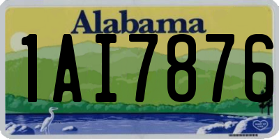 AL license plate 1AI7876