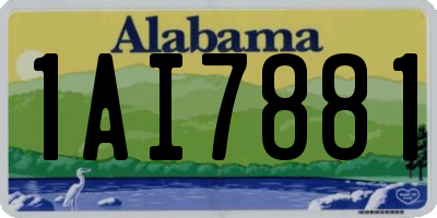 AL license plate 1AI7881