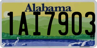 AL license plate 1AI7903
