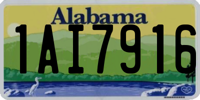 AL license plate 1AI7916