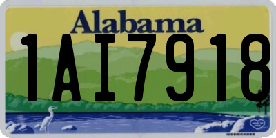 AL license plate 1AI7918