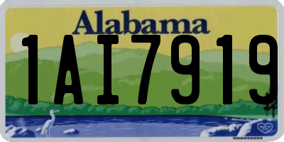 AL license plate 1AI7919