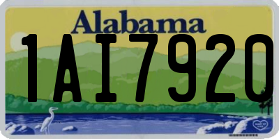 AL license plate 1AI7920
