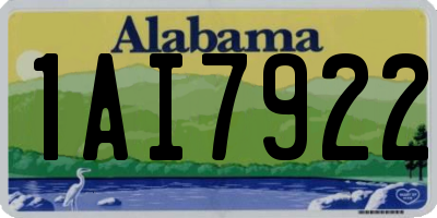 AL license plate 1AI7922