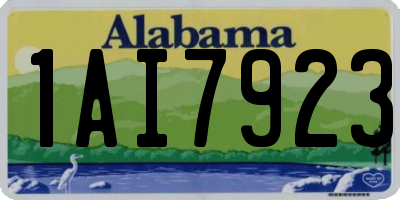 AL license plate 1AI7923