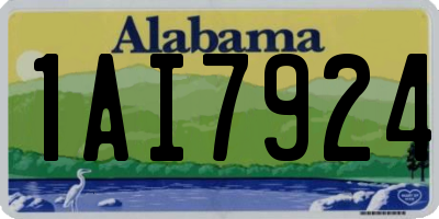 AL license plate 1AI7924