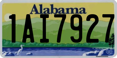 AL license plate 1AI7927