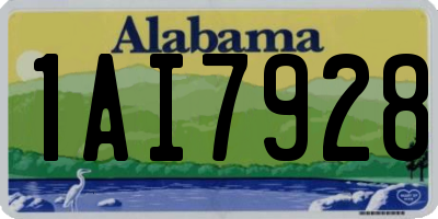 AL license plate 1AI7928