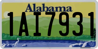 AL license plate 1AI7931