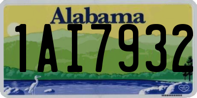 AL license plate 1AI7932