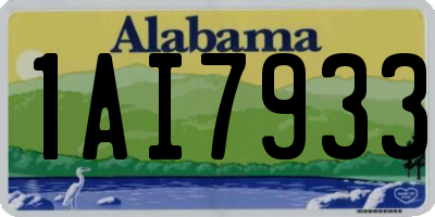 AL license plate 1AI7933