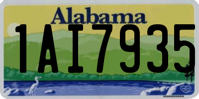 AL license plate 1AI7935