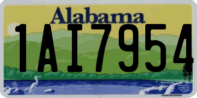 AL license plate 1AI7954
