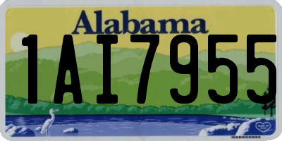AL license plate 1AI7955
