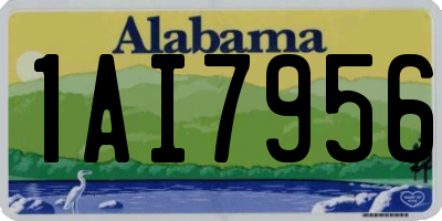 AL license plate 1AI7956