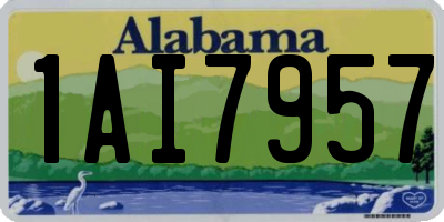 AL license plate 1AI7957