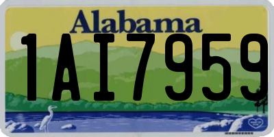 AL license plate 1AI7959