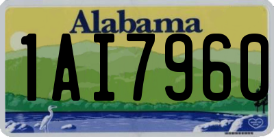 AL license plate 1AI7960