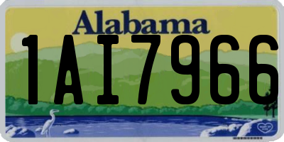 AL license plate 1AI7966