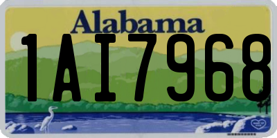AL license plate 1AI7968