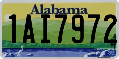 AL license plate 1AI7972