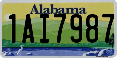 AL license plate 1AI7987
