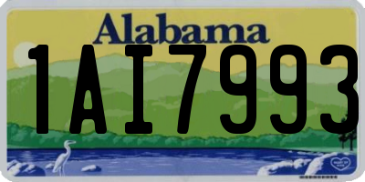 AL license plate 1AI7993