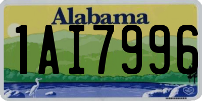 AL license plate 1AI7996