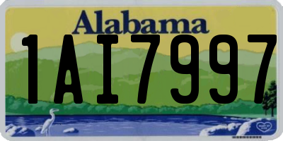 AL license plate 1AI7997