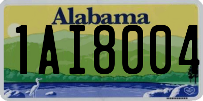 AL license plate 1AI8004
