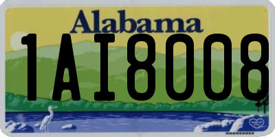 AL license plate 1AI8008