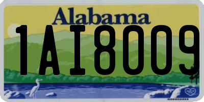 AL license plate 1AI8009