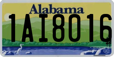 AL license plate 1AI8016