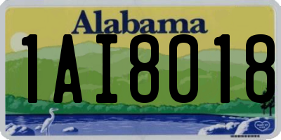 AL license plate 1AI8018